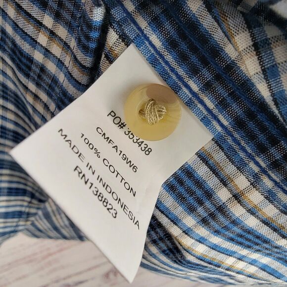 Cody James Mens XL Long Sleeve Western Pearl Snap Plaid Regular Fit Shirt - Picture 7 of 9